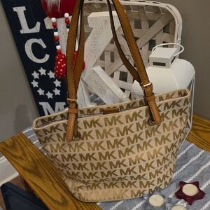Michael Kors Tan Signature Tote Bag